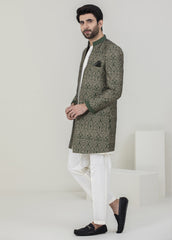 Golden Green Men Sherwani