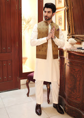 Men Golden Waistcoat