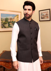 Plain Black Waistcoat For Men's
